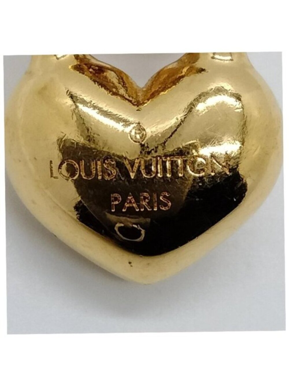 Authentic Louis Vuitton Monogram Heart Lock Leather Bracelet Gold Tone LV Charm - Picture 8 of 10